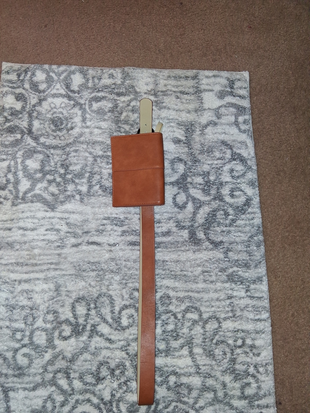 Brown Leather Hanging Organizer Pocket